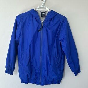 Charles River Water Resistant Rain Jacket Blue Zip Hood.